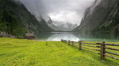 Boathouse At The Berchtesgaden National Park Obersee Lake Upper Lake