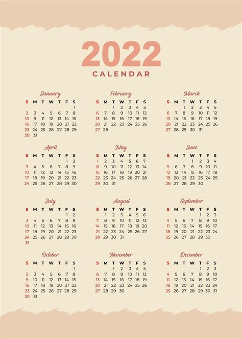 Plantilla De Diseño De Calendario 2022 2198758 Vector En Vecteezy