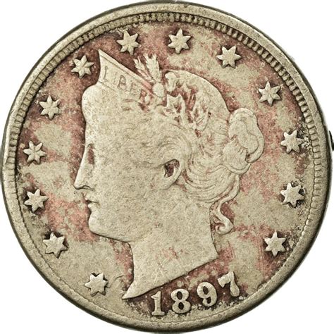 Five Cents 1897 Liberty Head Nickel Coin From United States Online