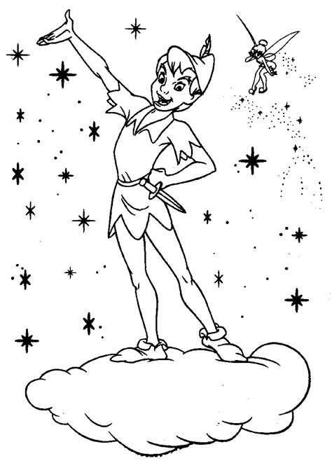Free Peter Pan Drawing To Print And Color Peter Pan Kids Coloring Pages