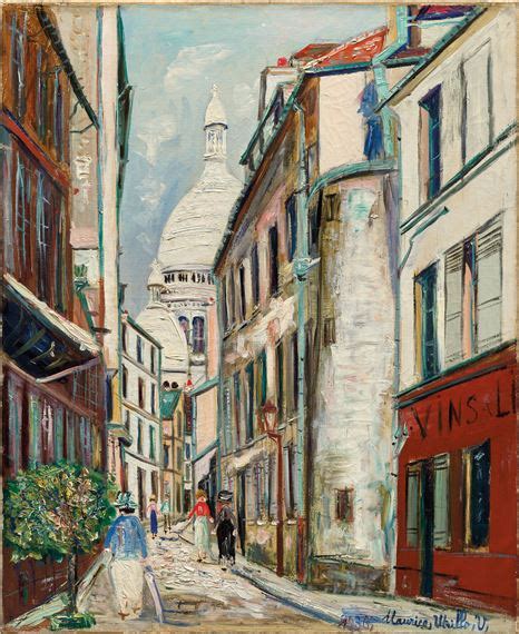 Maurice Utrillo La Rue Saint Rustique à Montmartre 1936 Mutualart