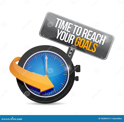Time To Reach Your Goals Concept Illustration Stock Illustration