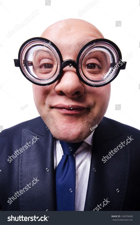 Funny Man Glasses On White Stock Photo 142076698