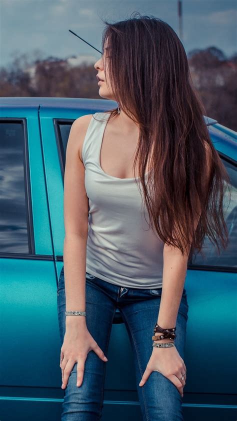 2160x3840 long hair women with cars sony xperia x xz z5 premium hd 4k wallpapers images