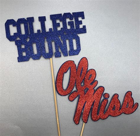 Ole Miss College Bound Graduation Centerpiece Sticks Etsy