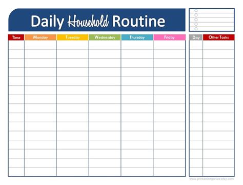 Free Printable Daily Schedule For Kids Shop Fresh
