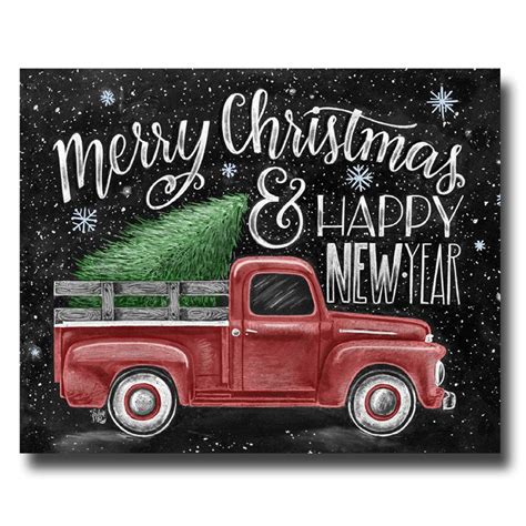 Merry Christmas Sign Merry Christmas And Happy New Year Etsy Kerst