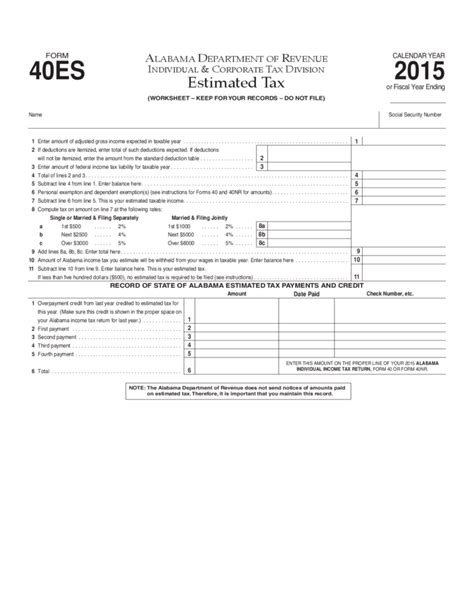 Free Printable Alabama State Tax Forms Printable Templates