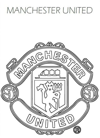 Manchester United Logo Coloring Coloring Pages