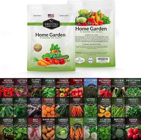 Survival Garden Seeds Home Garden Collection Vegetable And Herb Seed