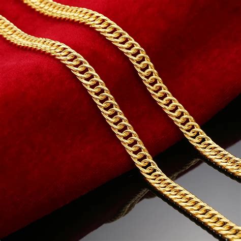 These chain necklaces are made in a variety of different styles, and you can find many of these unique styles within this comprehensive ebay category. REAL 24K GOLD BIG CHAIN FOR MEN!!! 24K Pure Gold Necklace Real AU 999 Solid Gold Chain Good ...