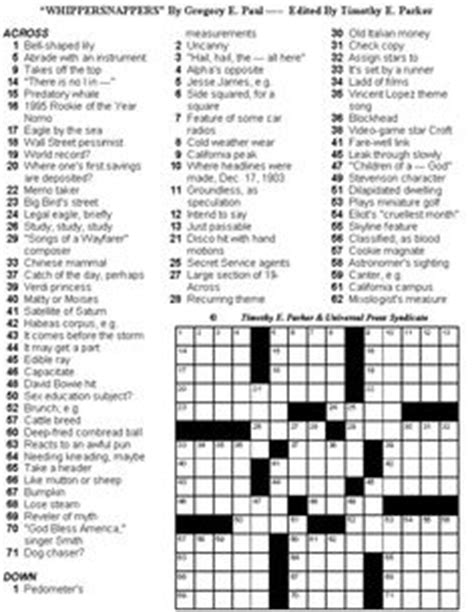 Write your crossword entry on the left & the associated clue on the right. crossword puzzles for stanley | the office party | Pinterest
