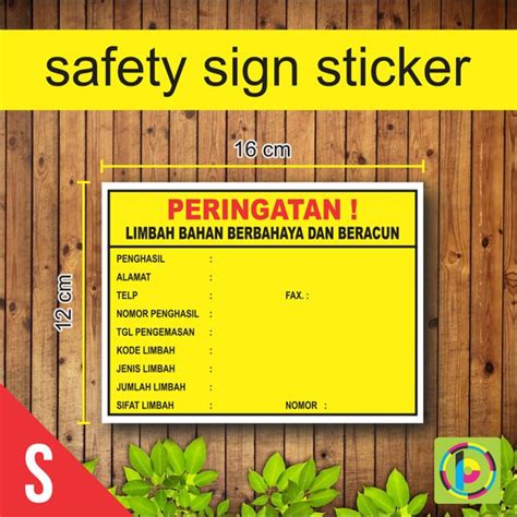 Jual Ready New Safety Sign Sticker Peringatan Limbah Bahan Berbahaya Beracun Uk S Blst Di