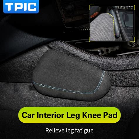 Tpic Interior Leather Leg Cushion Knee Pad For Bmw E46 E90 E60 F30 F10
