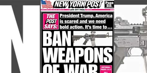New York Post Front Page Editorial Urges President Trump To ‘ban
