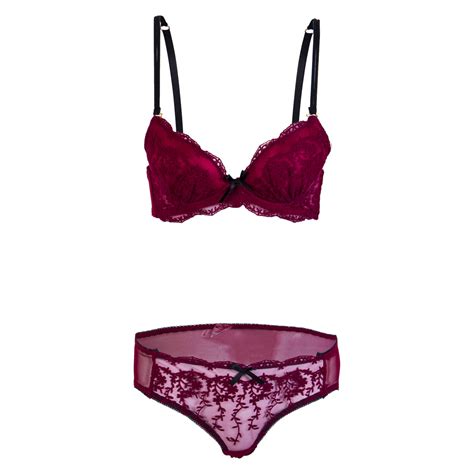 Hot Sexy Women Lace Floral Adjusted Straps Push Up Padded Bras Sets