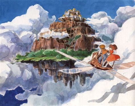 Castle In The Sky Peinture Ciel Ghibli Hayao Miyazaki