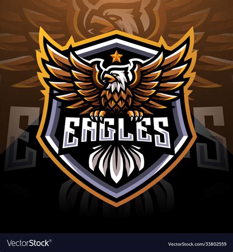 Eagle Esport Mascot Logo Royalty Free Vector Image