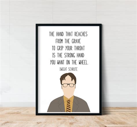 Dwight Schrute The Office Wall Art Strong Hand Funny Wall Art The