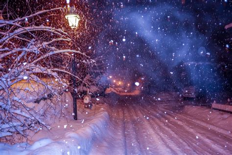 Snowy Night Free Stock Photo Public Domain Pictures