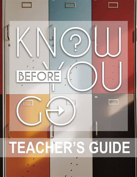 Know Before You Go Teachers Guide Mental Health Literacy