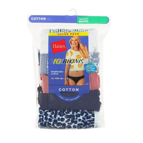 Buy Hanes Women S Bikini Panties Pack Moisture Wicking Cotton Bikini