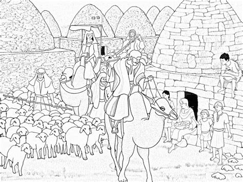Abraham Leaves Home - Coloring Page