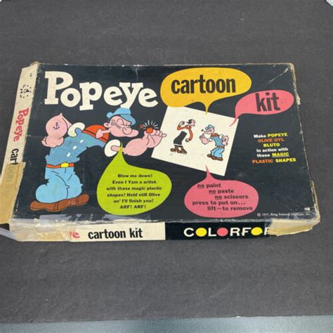 Vintage 1957 Popeye Cartoon Kit Colorforms Set Ebay