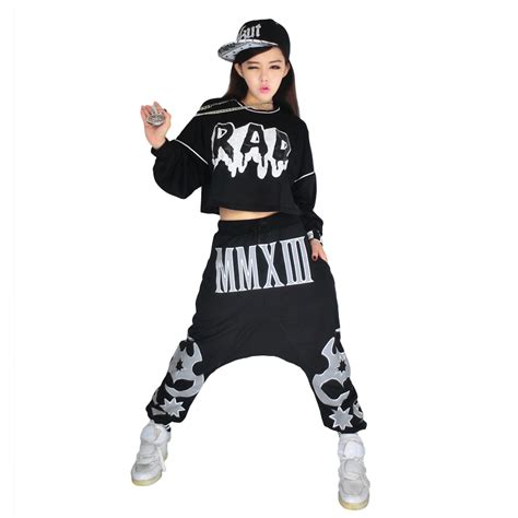 High Quality Hiphop Ds Costume Hip Hop Top Loose Hip Hop Dance Clothes Loose Harem Pants