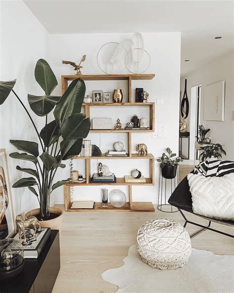 Minimalist White Room With Plants Living Room Modern Minimalist