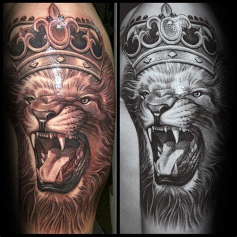Newest For Design Lion With Crown Tattoo Drawing