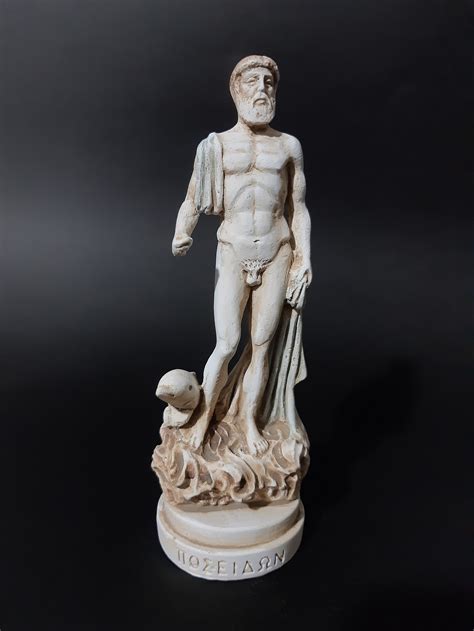 Poseidon Statue Greek Mythology God Plaster Sculpture Etsy