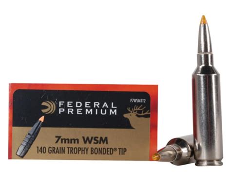 Federal Premium Ammo 7mm Winchester Short Mag Wsm 140 Grain Trophy