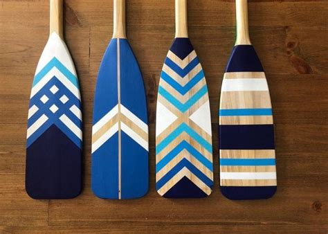 Custom Painted Paddle Oar Cottage Nautical Home Decor Beach Etsy In