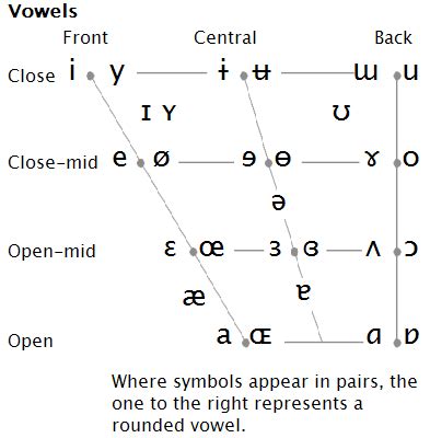 What is the international phonetic alphabet? Vowels