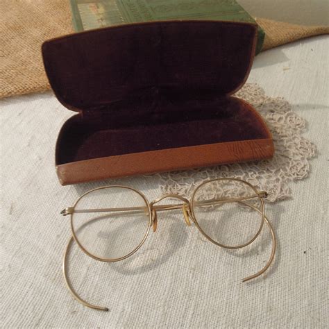 Vintage Eyeglasses B And L 110 12k Gf Antique Gold Round Rim Etsy