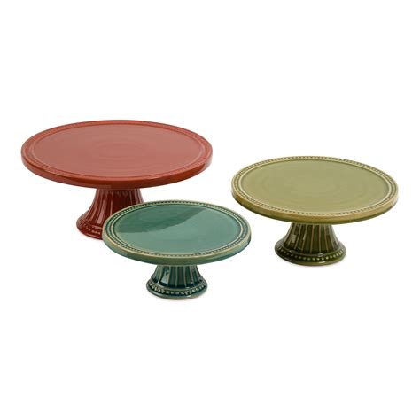 Efavormart set of 3 chandelier metal cake stands squ. 3 Piece Cake Stand. VILAVITA 3-Pieces Cake Stand Set Round ...