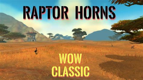 Wow Classicraptor Horns Youtube