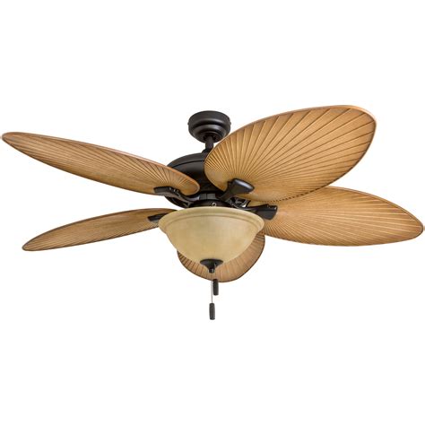 Honeywell palm valley 52 bronze tropical led ceiling fan with light, palm leaf blades: Honeywell Palm Valley 52" Bronze Tropical LED Ceiling Fan ...