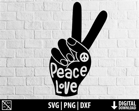 Peace Love Hope Svg Png Dxf Peace Sign Hand Clipart Printable Cut