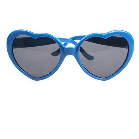 Heart Sunglasses In Blue ☆ Heart Shaped Sunglasses Sunglasses Heart Sunglasses