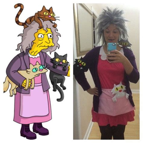 Crazy Cat Lady From The Simpsons Crazy Cat Lady Costume Crazy Cat Lady Halloween Costume