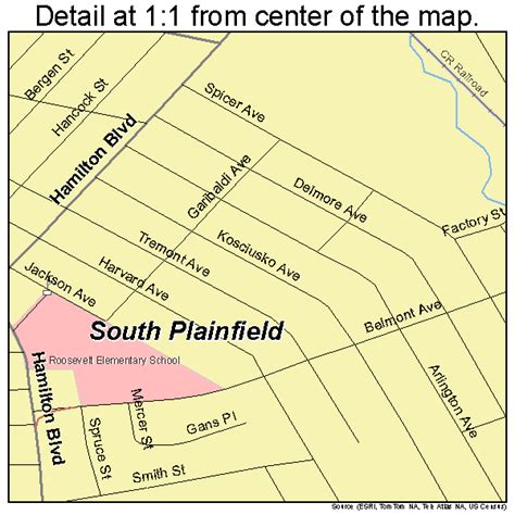 South Plainfield New Jersey Street Map 3469390