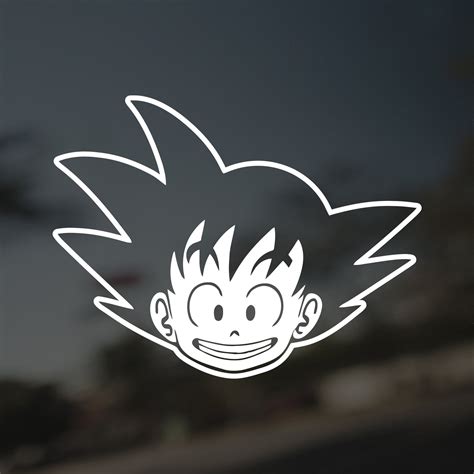 Vinyl Decal Kid Goku Smile Face Decal Etsy
