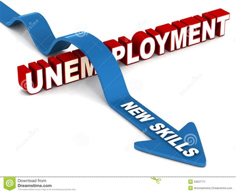 How the government prevents unemployment. New Skills Overcome Unemployment Stock Illustration ...