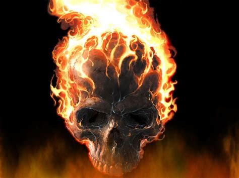 Skull Pictures On Fire