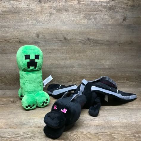 Minecraft Ender Dragon And Creeper Plush Stuffed Animal Mojang Jinx