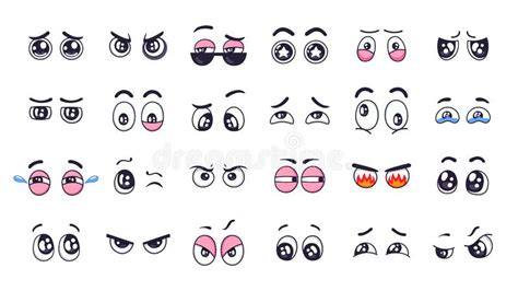 Cartoon Eyes Comic Watching Eye Funny Facial Eyes Expressions And
