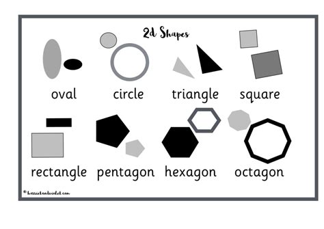 2d Shapes Clipart Black And White