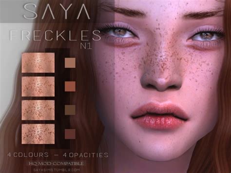 The Sims Resource Freckles N1 By Sayasims Sims 4 Downloads
